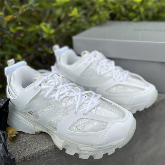 Balenciaga Track Panelled Faux-leather Trainers - DopestKickz