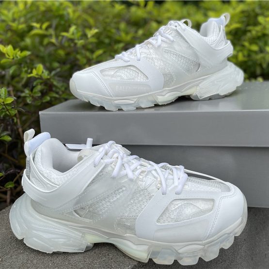 Balenciaga Track Panelled Faux-leather Trainers - DopestKickz