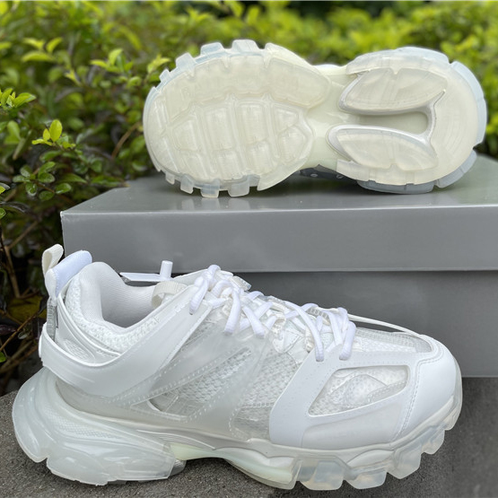 Balenciaga Track Panelled Faux-leather Trainers - DopestKickz