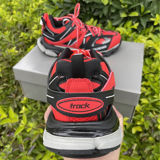 Balenciaga Track Sneakers In Red Grey Black - DopestKickz