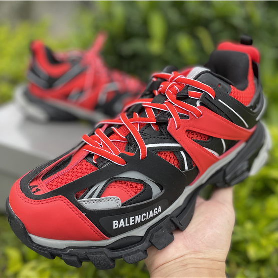 Balenciaga Track Sneakers In Red Grey Black - DopestKickz