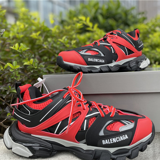 Balenciaga Track Sneakers In Red Grey Black - DopestKickz