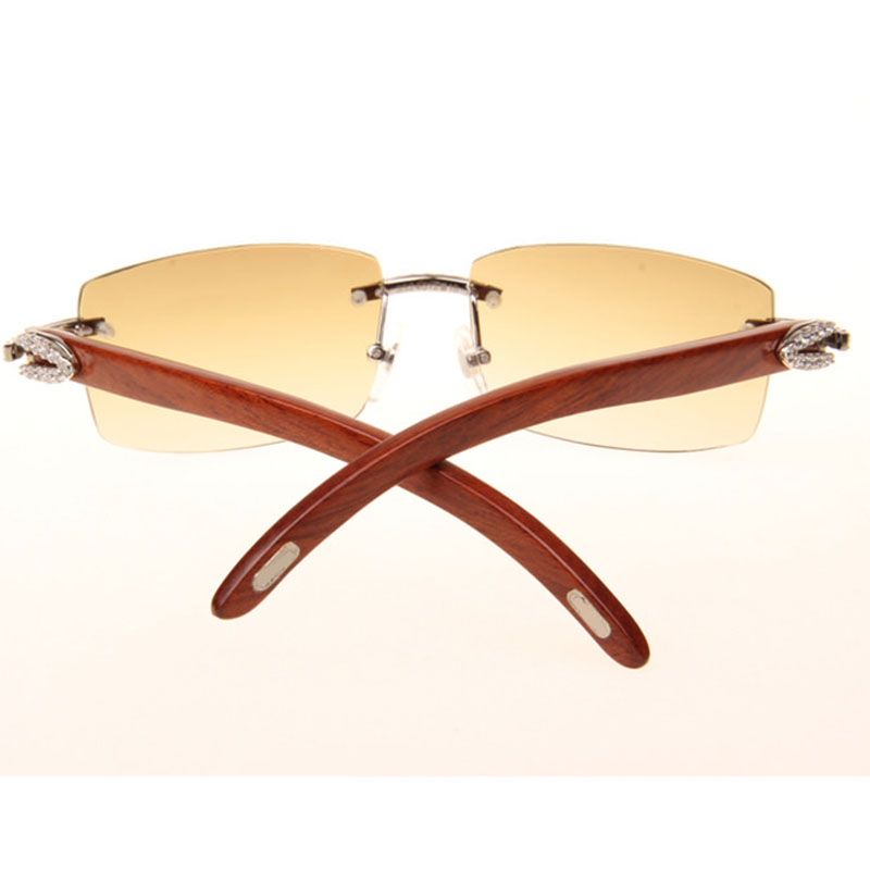 Cartier 3524012 Diamond Wood Sunglasses In Silver - DopestKickz