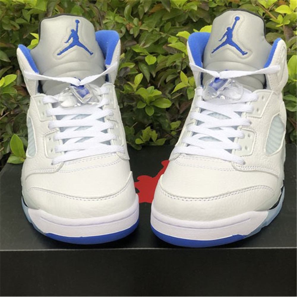 Air Jordan 5“Stealth 2.0” White And Blue Sneaker - DopestKickz