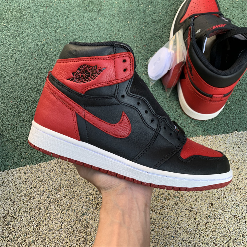 Jordan AJ 1 OG Banned Red Black Sneaker 555088-001 - DopestKickz