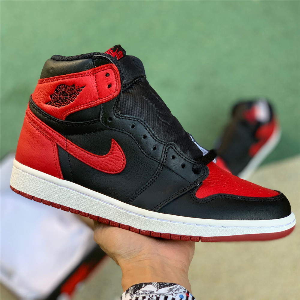 Jordan AJ 1 OG Banned Red Black Sneaker 555088-001 - DopestKickz