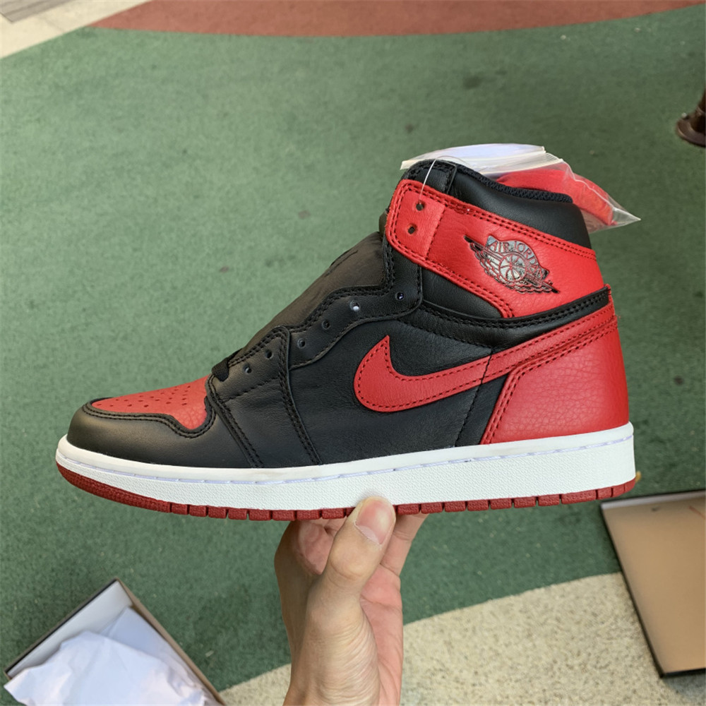 Jordan AJ 1 OG Banned Red Black Sneaker 555088-001 - DopestKickz