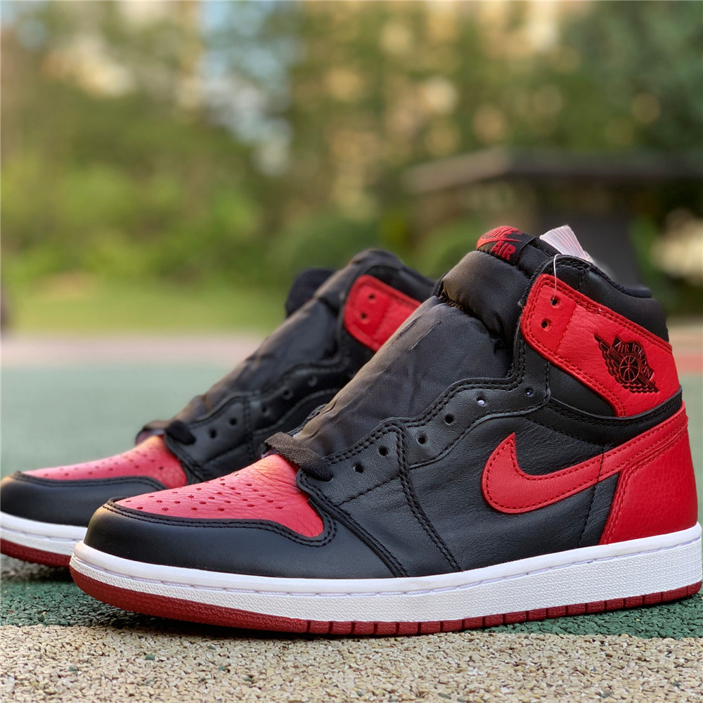 Jordan AJ 1 OG Banned Red Black Sneaker 555088-001 - DopestKickz