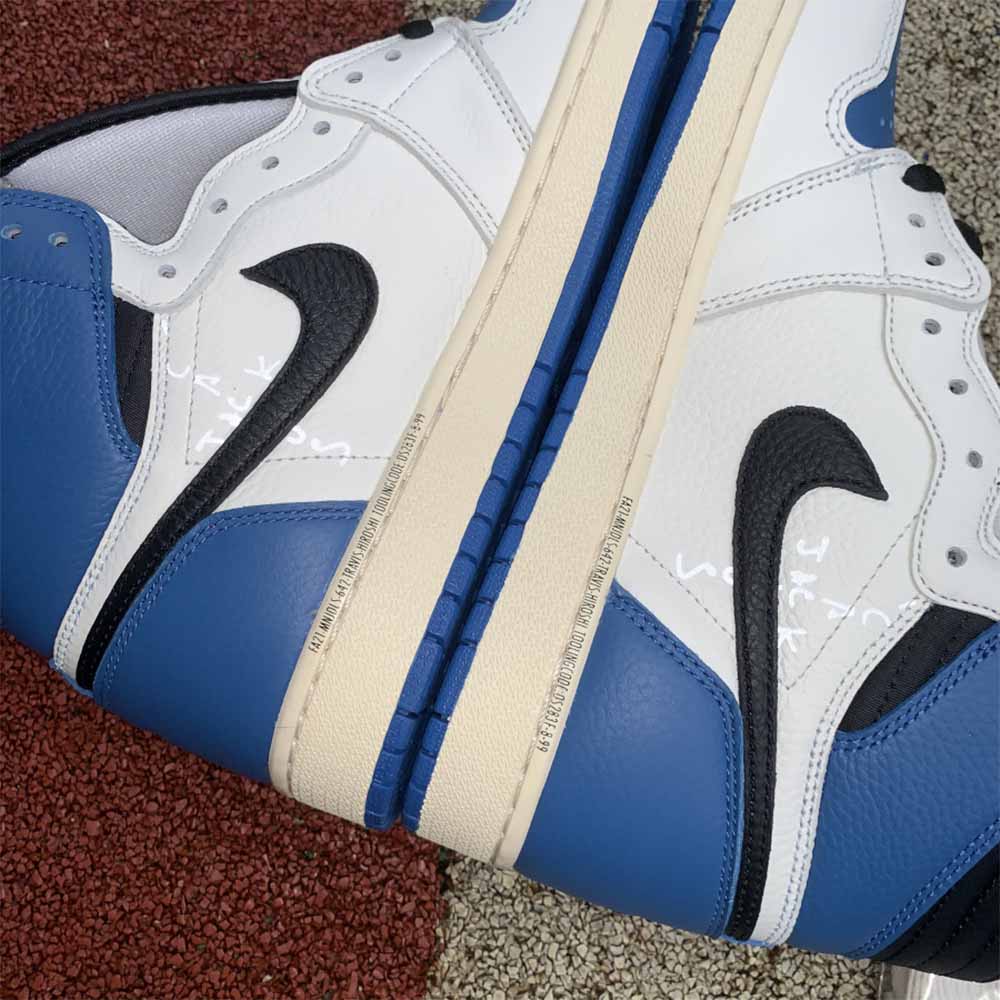 Jordan Travis Scott X Fragment X AJ1 High OG SP “Military Blue” - DopestKickz