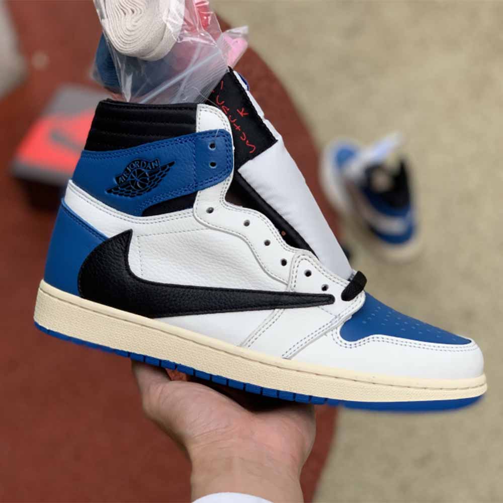 Jordan Travis Scott X Fragment X AJ1 High OG SP “Military Blue” - DopestKickz