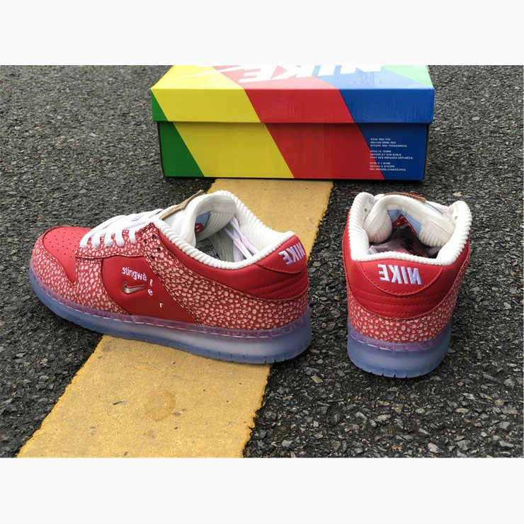 Stingwater X Nike SB Dunk Low Bright Red - DopestKickz