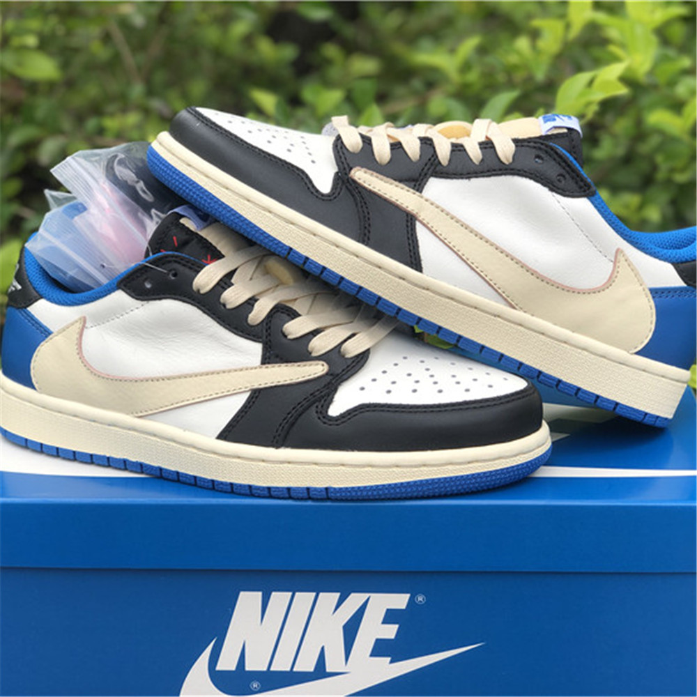 Jordan Travis Scott X Fragment X AJ1 Low OG Sneaker DM7866-140 - DopestKickz