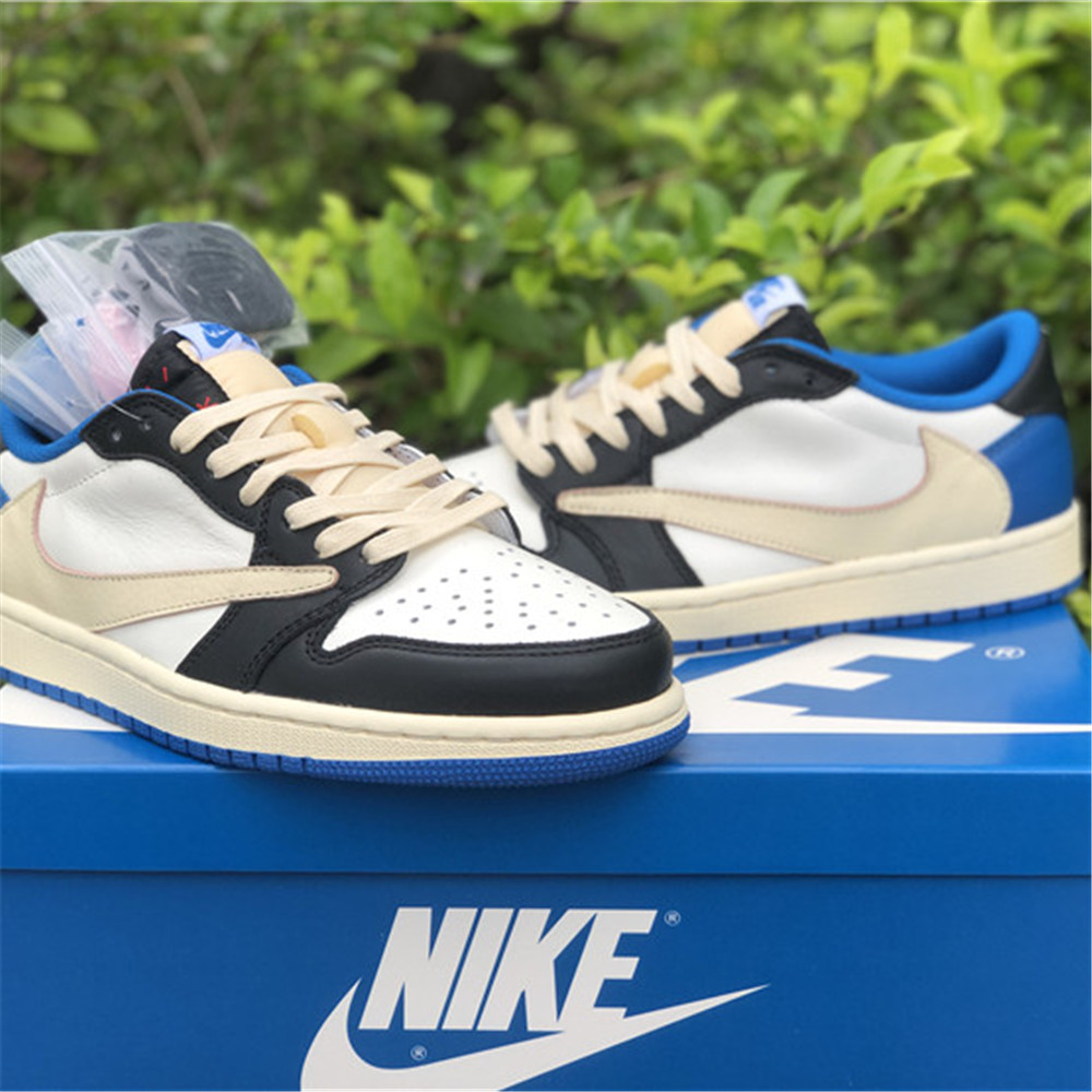 Jordan Travis Scott X Fragment X AJ1 Low OG Sneaker DM7866-140 - DopestKickz