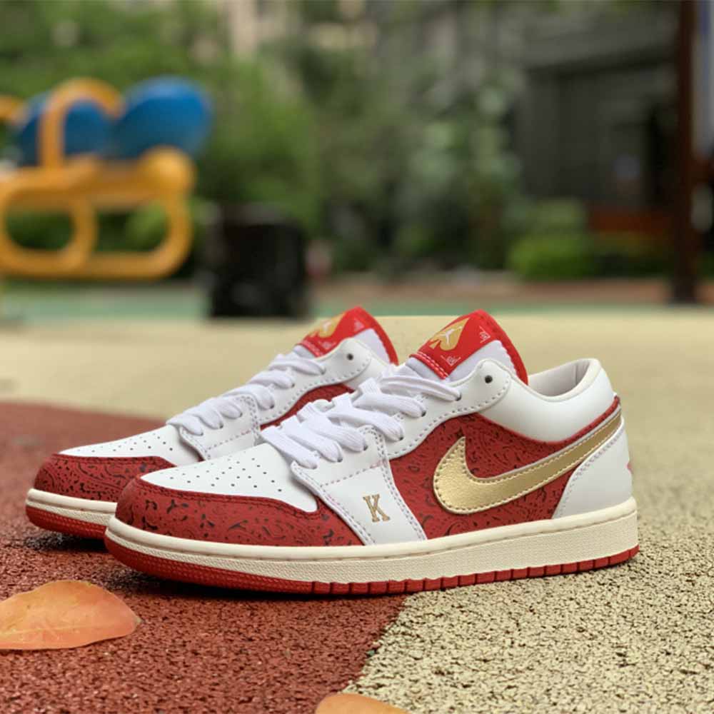 Jordan AJ1 Low SE Spades Black Jack - DopestKickz