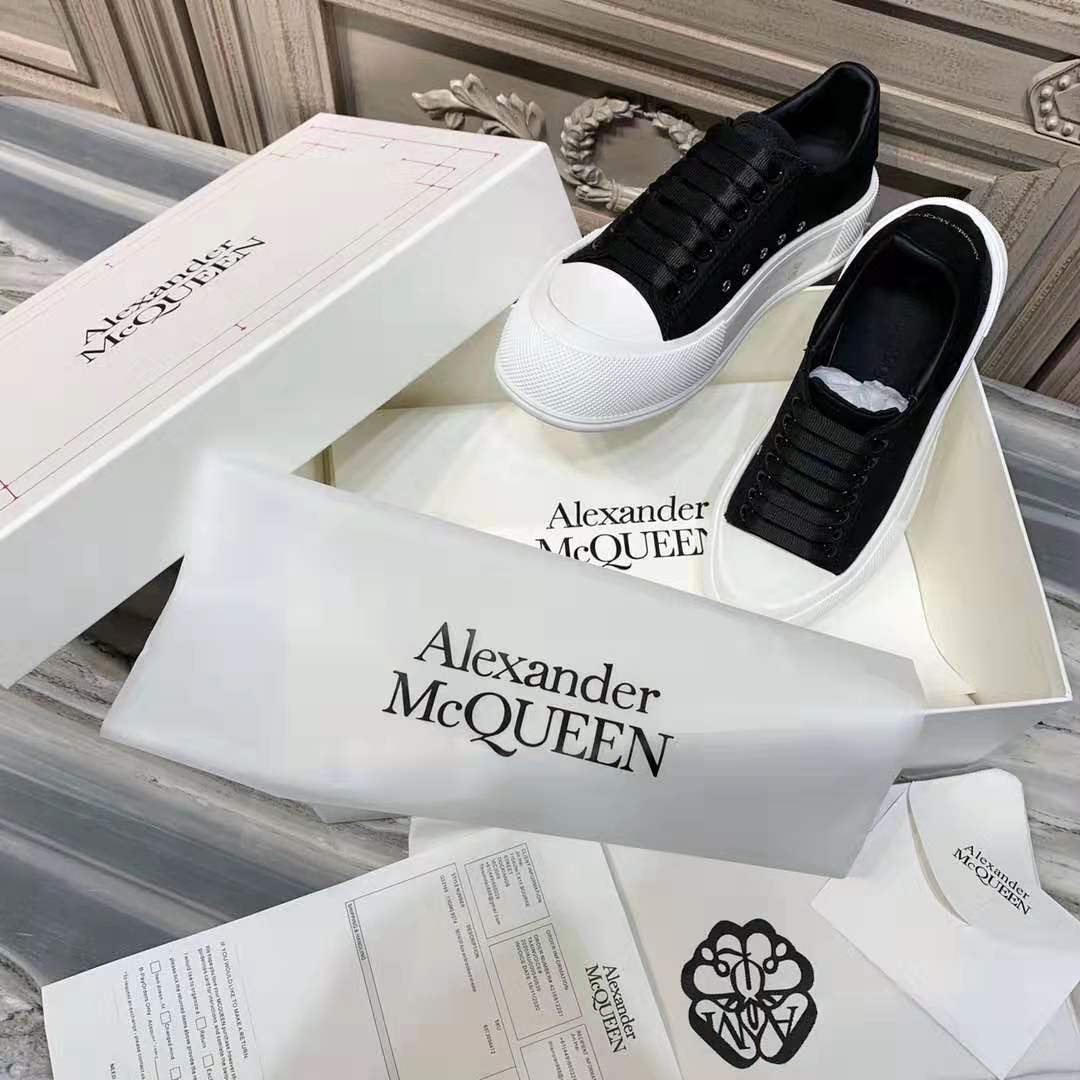 Alexander Mqueen Deck Lace-Up Plimsoll Sneaker - DopestKickz