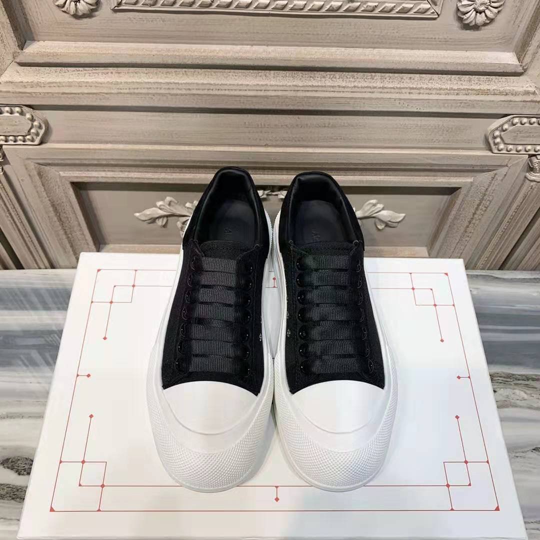 Alexander Mqueen Deck Lace-Up Plimsoll Sneaker - DopestKickz