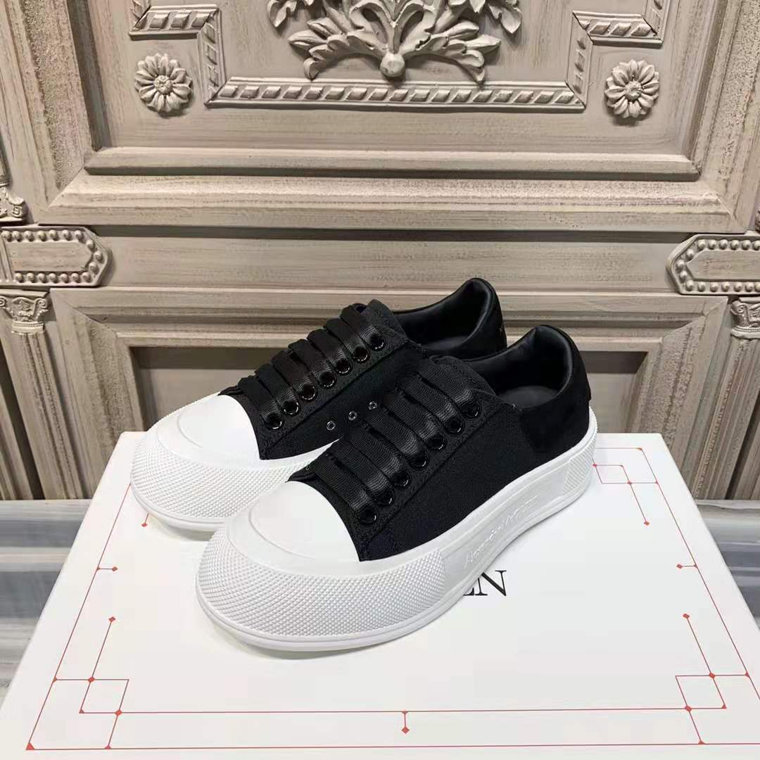 Alexander Mqueen Deck Lace-Up Plimsoll Sneaker - DopestKickz