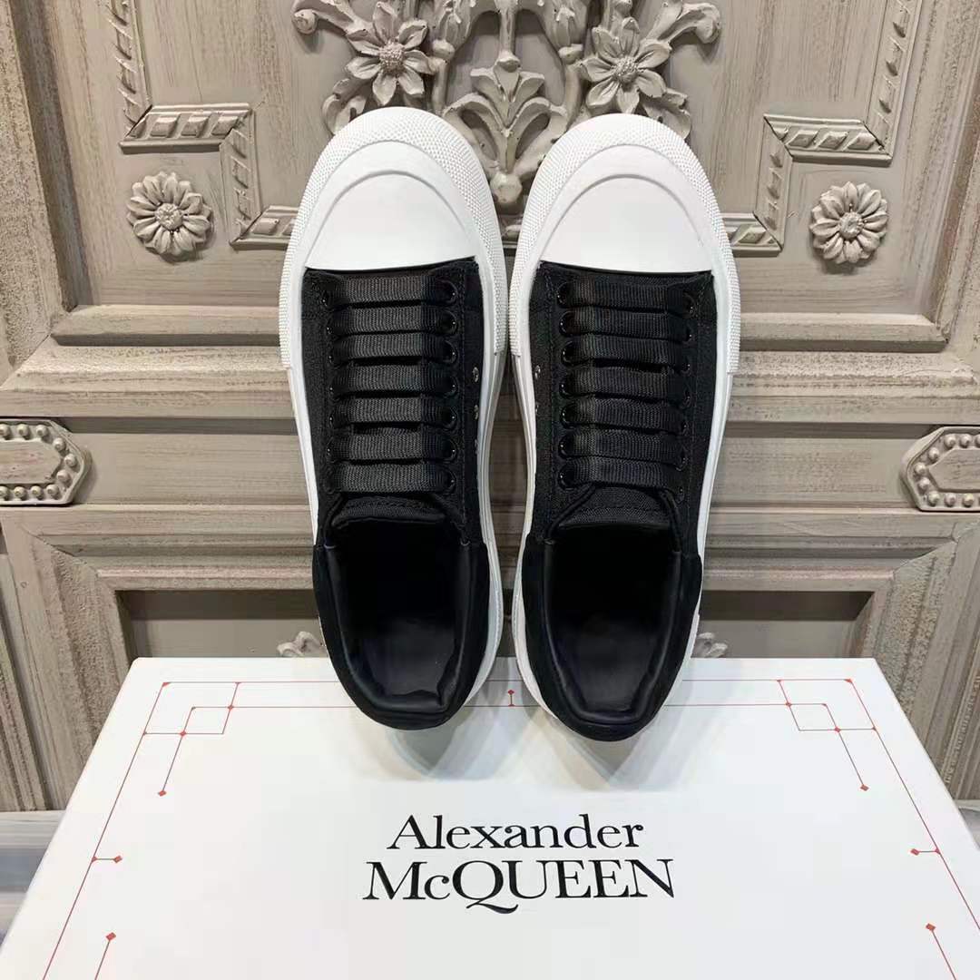 Alexander Mqueen Deck Lace-Up Plimsoll Sneaker - DopestKickz