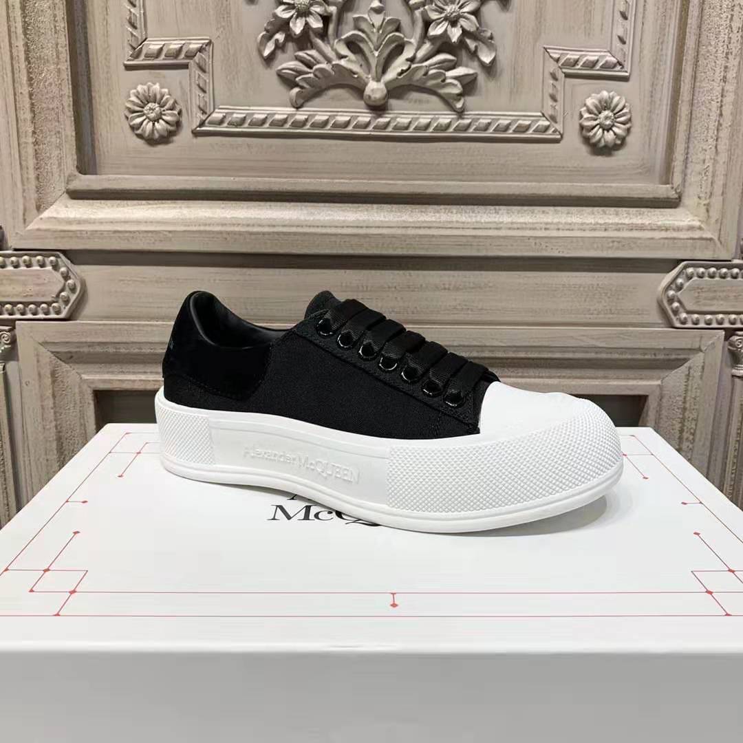 Alexander Mqueen Deck Lace-Up Plimsoll Sneaker - DopestKickz