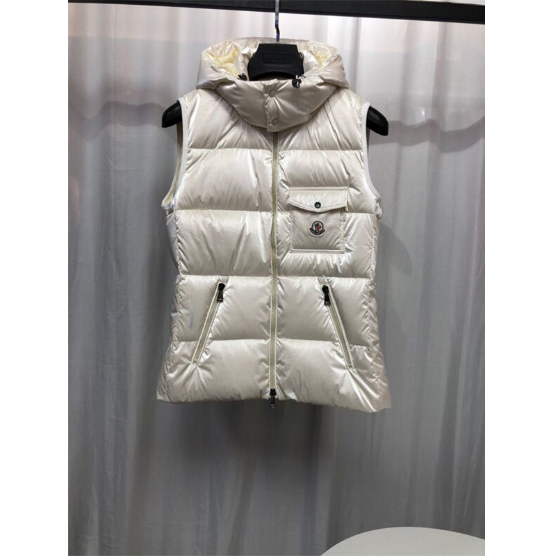 Moncler Diotis Vest In White - DopestKickz