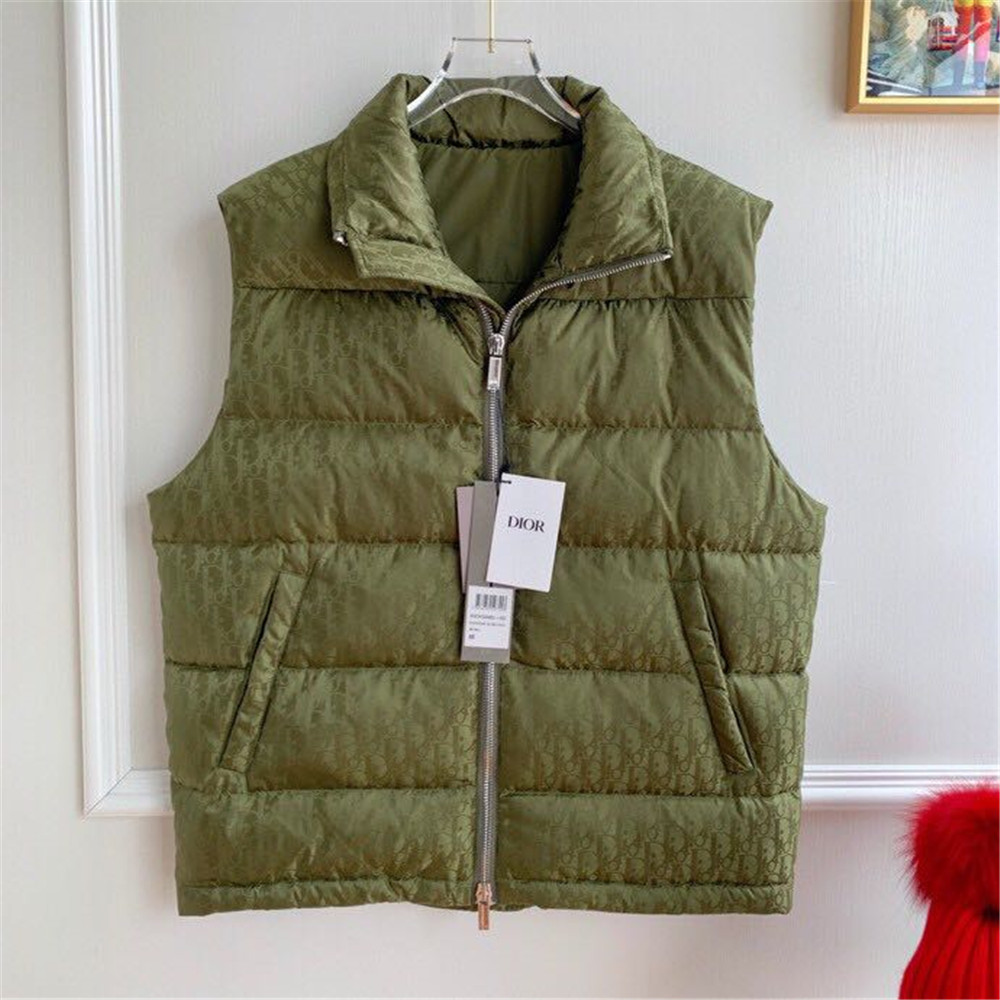 Dior Reflective Down Puffer Jacket With Dior Oblique Print In Silver Grey - DopestKickz