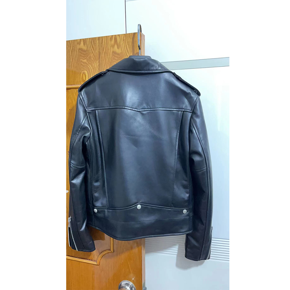 Saint Laurent Slim-Fit Leather Biker Jacket - DopestKickz