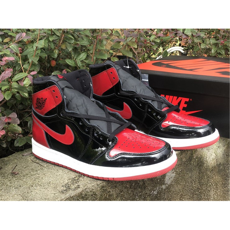 Jordan AJ 1 High OG “Bred Patent” 555088-063 - DopestKickz