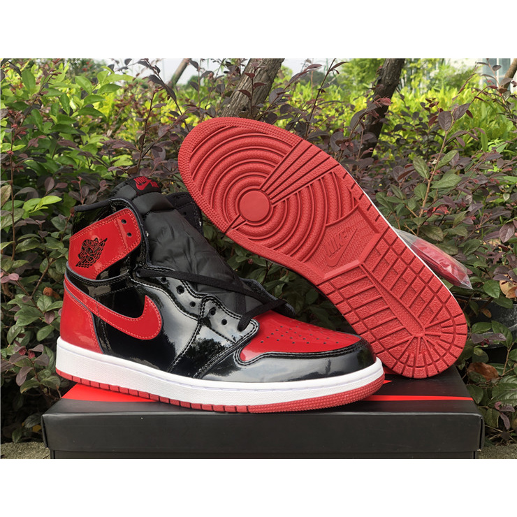Jordan AJ 1 High OG “Bred Patent” 555088-063 - DopestKickz