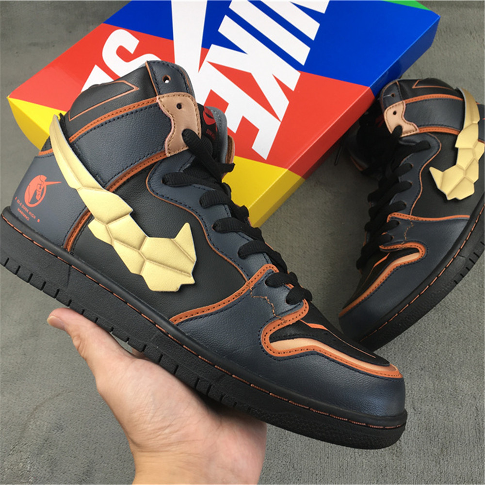 The Gundam X Nike SB Dunk High "Banshee" Sneaker - DopestKickz