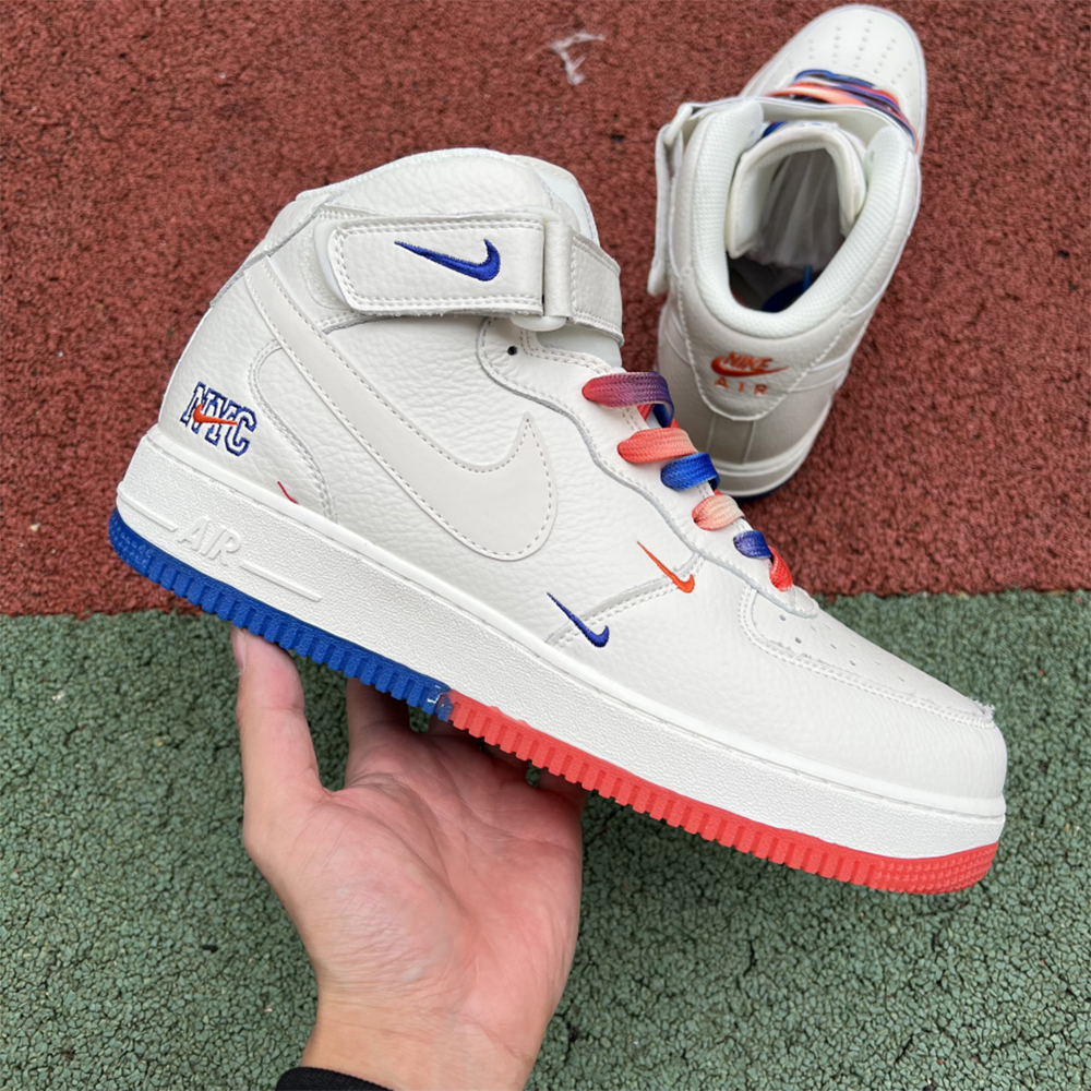 Nike Air Force 1 Mid NYC Rainbow Sneaker - DopestKickz
