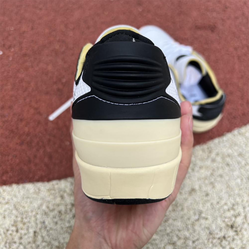 Jordan Offwhite X AJ2 Low “White/Black” Sneakers - DopestKickz