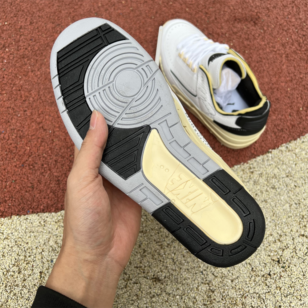 Jordan Offwhite X AJ2 Low “White/Black” Sneakers - DopestKickz