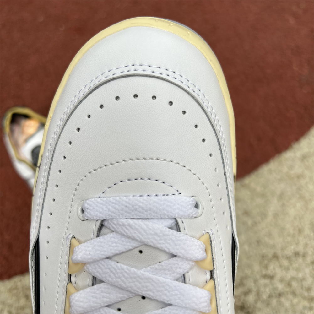 Jordan Offwhite X AJ2 Low “White/Black” Sneakers - DopestKickz