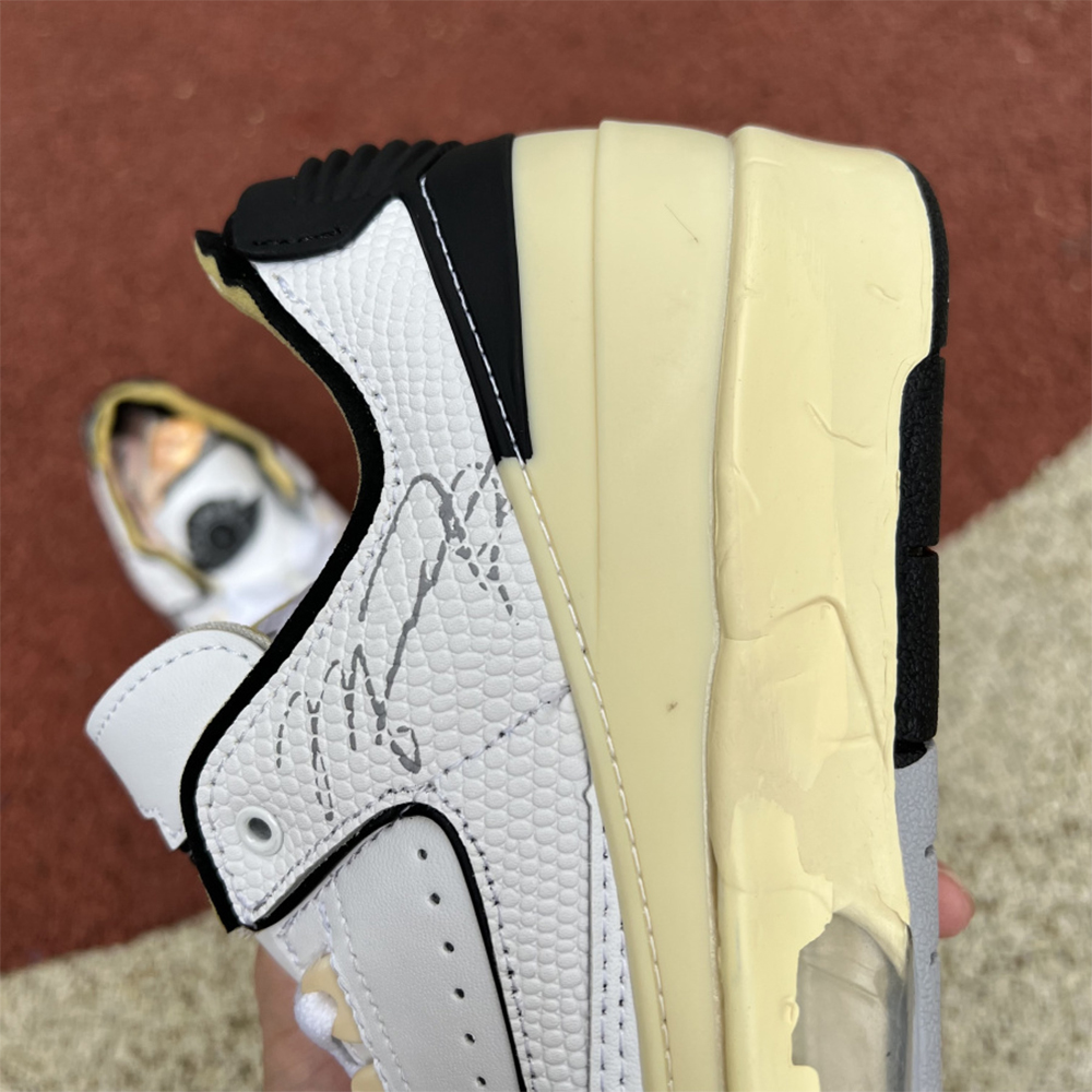 Jordan Offwhite X AJ2 Low “White/Black” Sneakers - DopestKickz