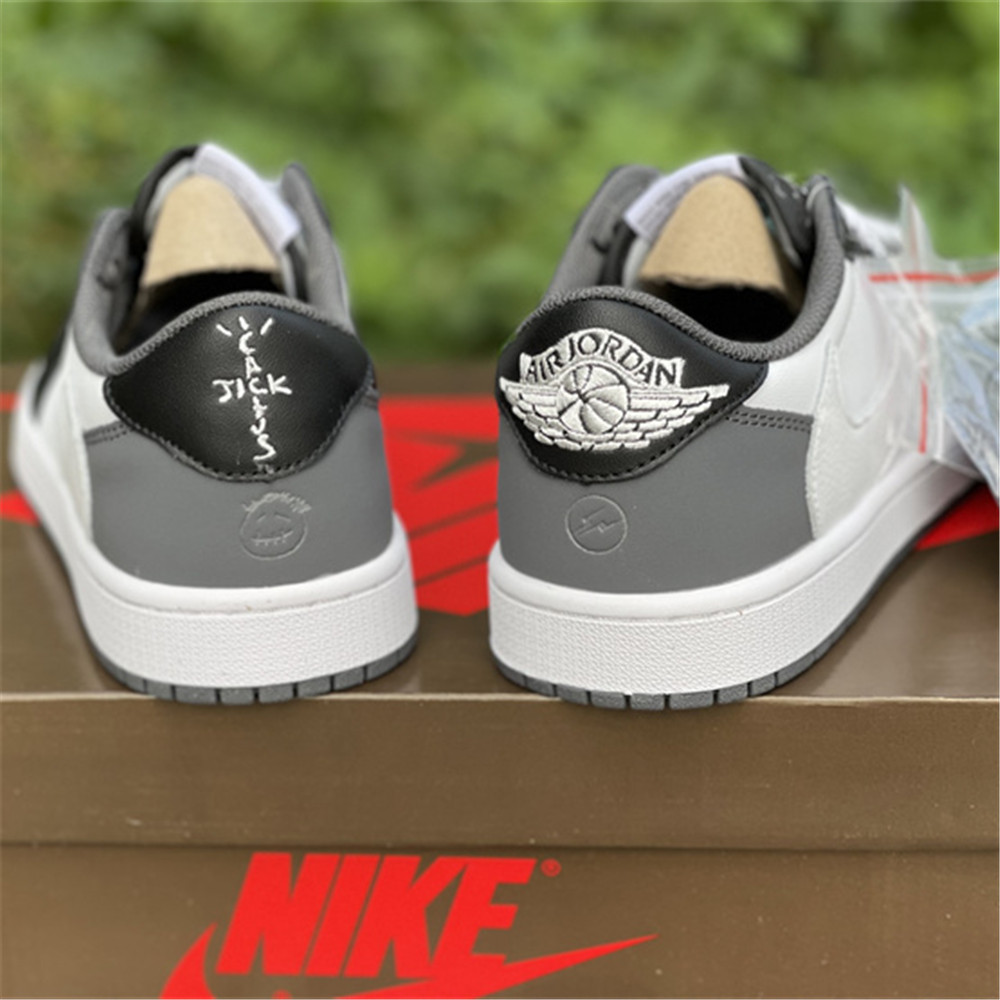 Jordan Travis Scott X AJ1 Low Sneaker In Grey/Black CQ4277 008 - DopestKickz