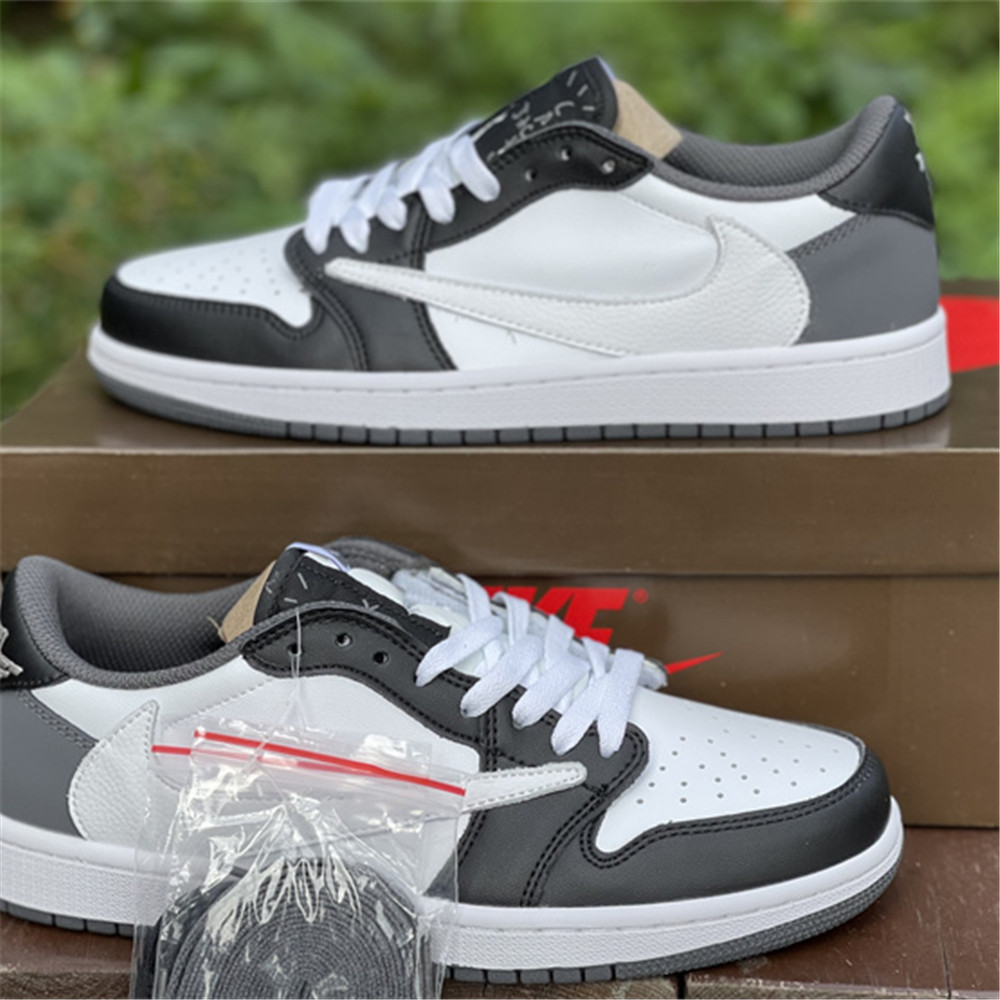Jordan Travis Scott X AJ1 Low Sneaker In Grey/Black CQ4277 008 - DopestKickz