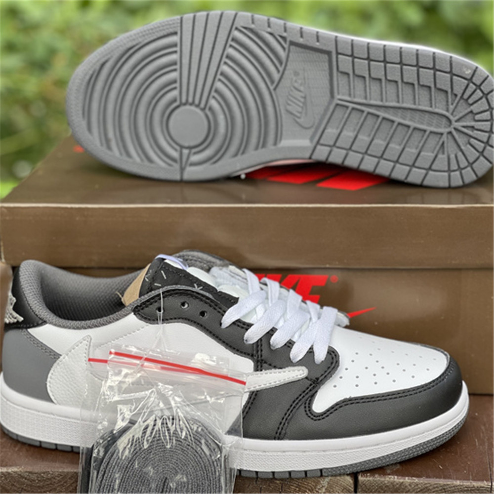 Jordan Travis Scott X AJ1 Low Sneaker In Grey/Black CQ4277 008 - DopestKickz
