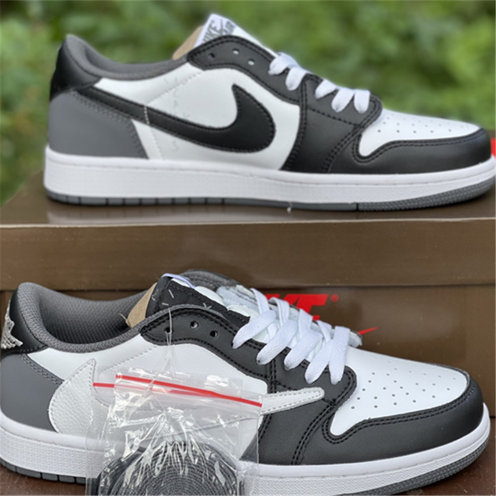 Jordan Travis Scott X AJ1 Low Sneaker In Grey/Black CQ4277 008 - DopestKickz