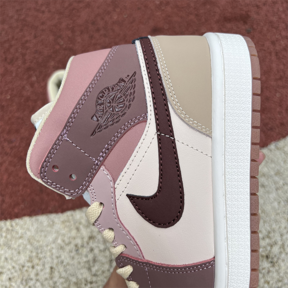 Jordan AJ1 Mid Dusty Pink Sneaker - DopestKickz