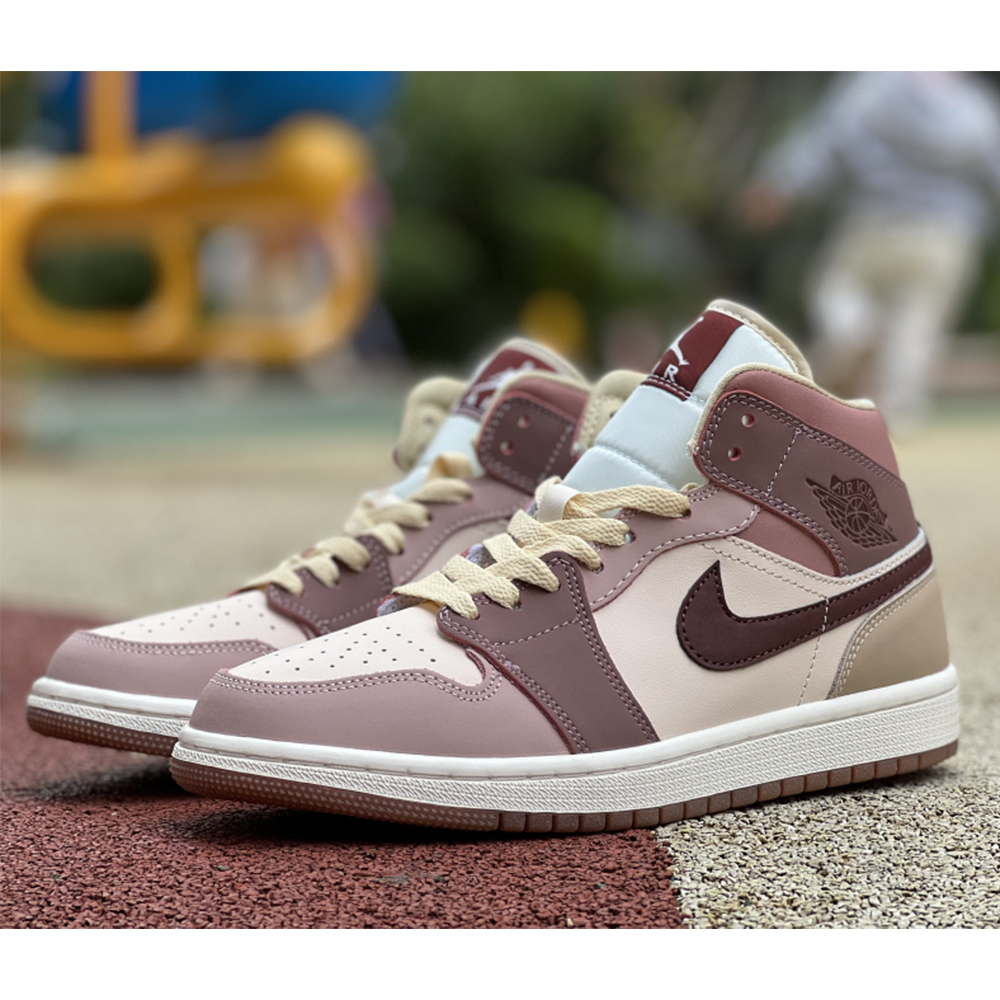 Jordan AJ1 Mid Dusty Pink Sneaker - DopestKickz