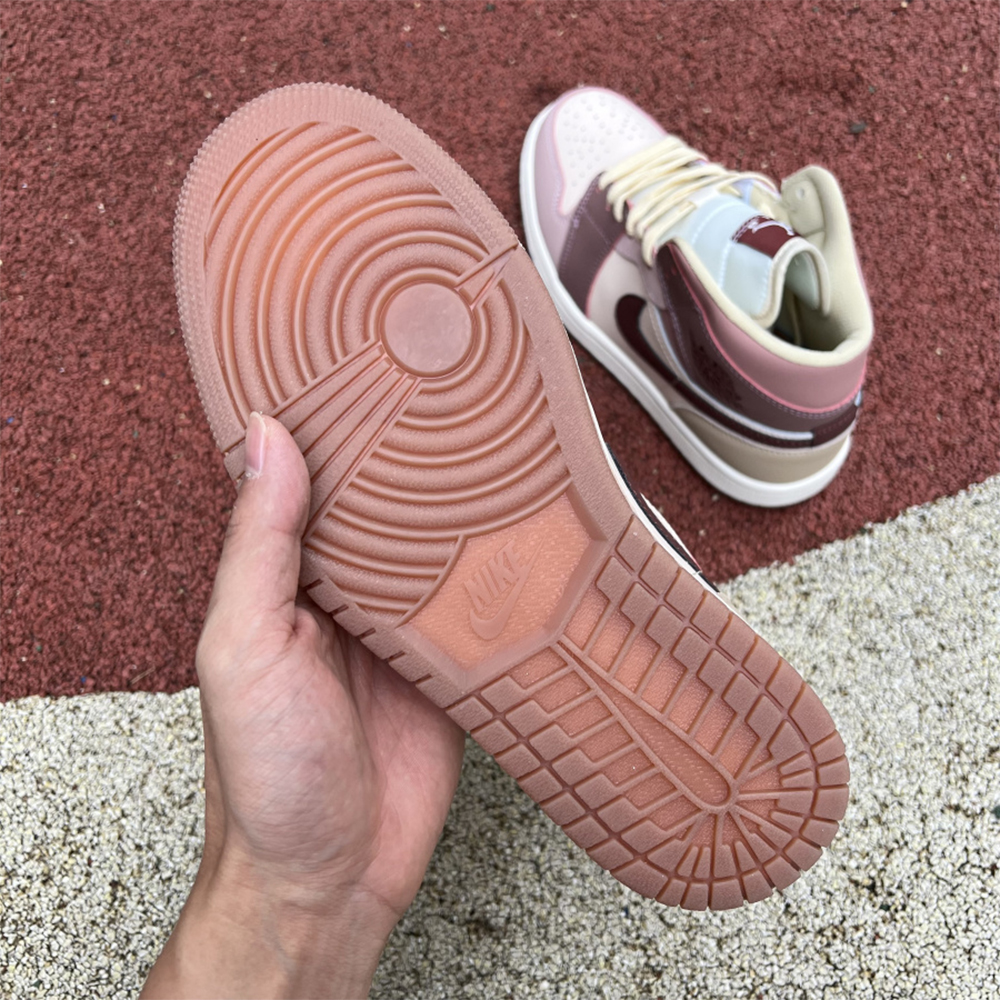 Jordan AJ1 Mid Dusty Pink Sneaker - DopestKickz