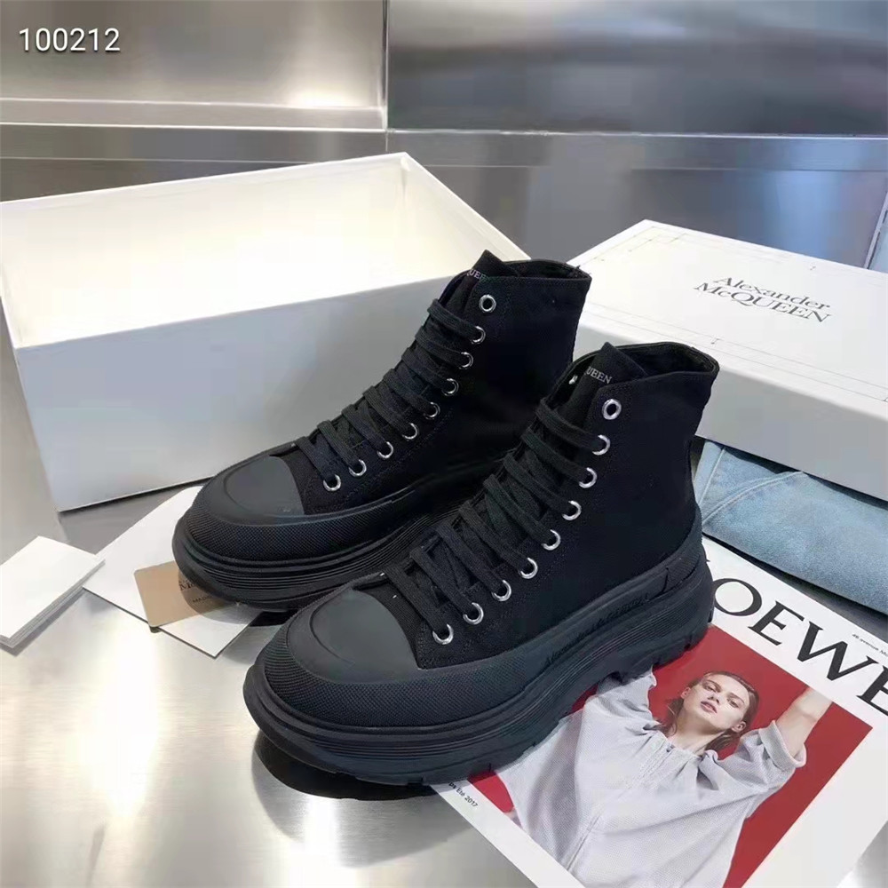 Alexander Mqueen  Black High Top Sneakers - DopestKickz