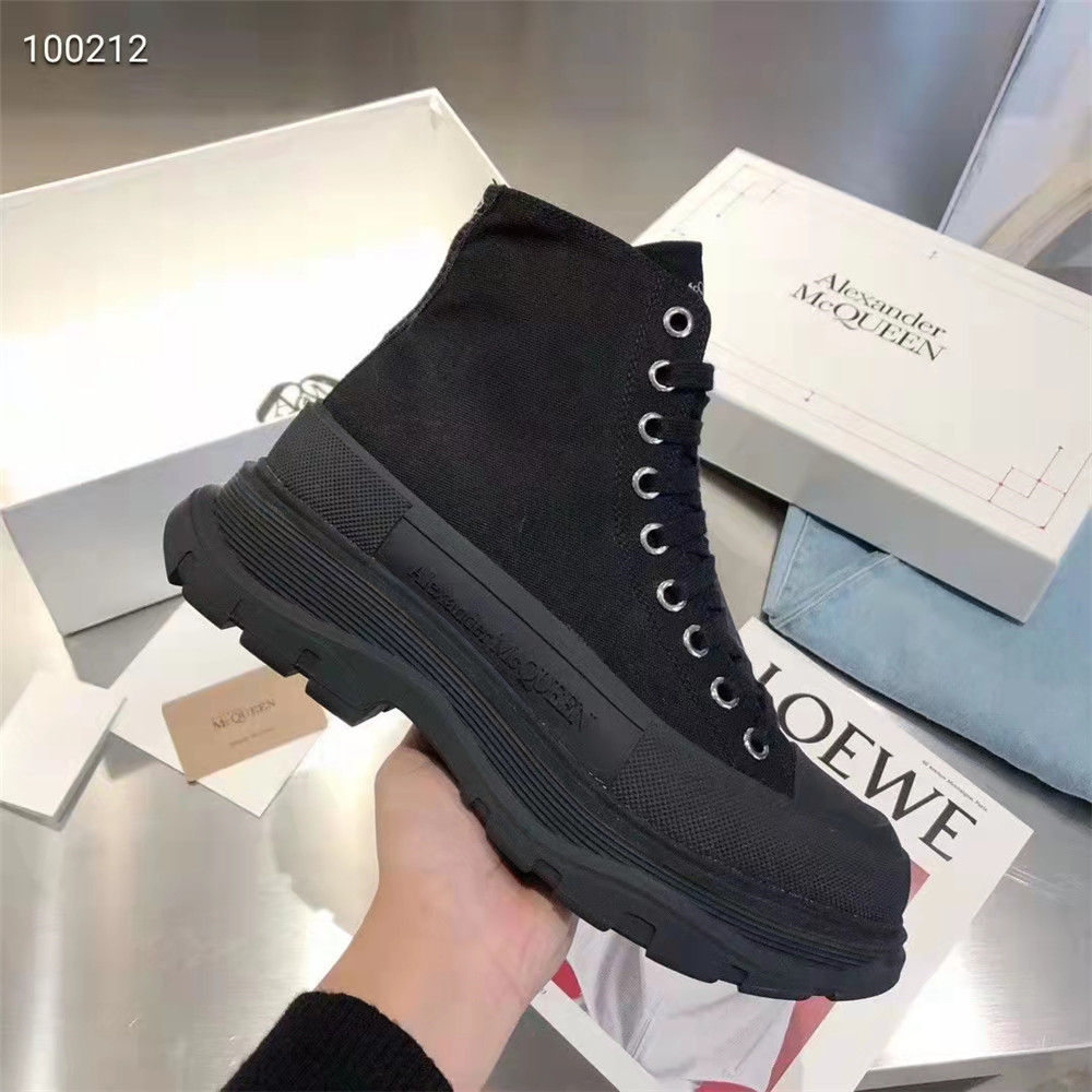 Alexander Mqueen  Black High Top Sneakers - DopestKickz