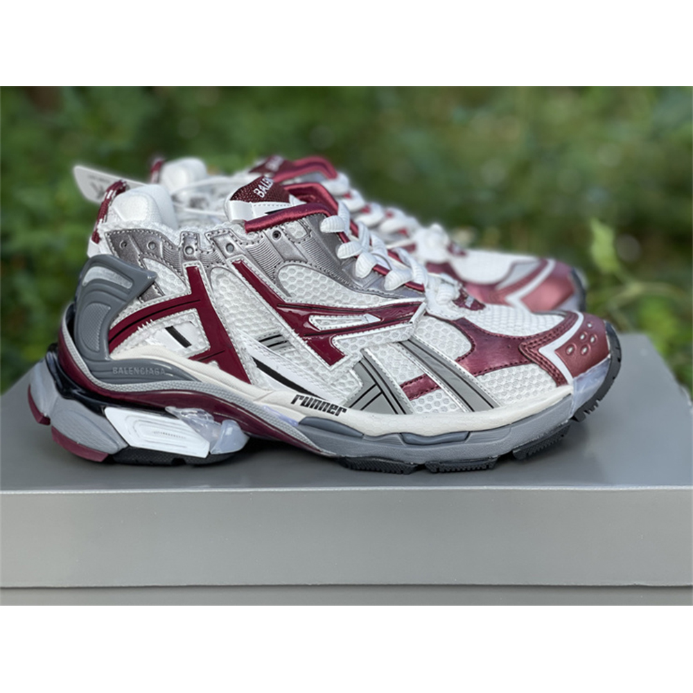 Balenciaga Runner Sneaker In Burgundy - DopestKickz