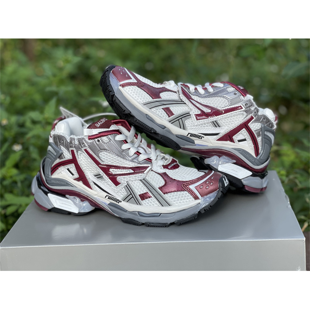 Balenciaga Runner Sneaker In Burgundy - DopestKickz