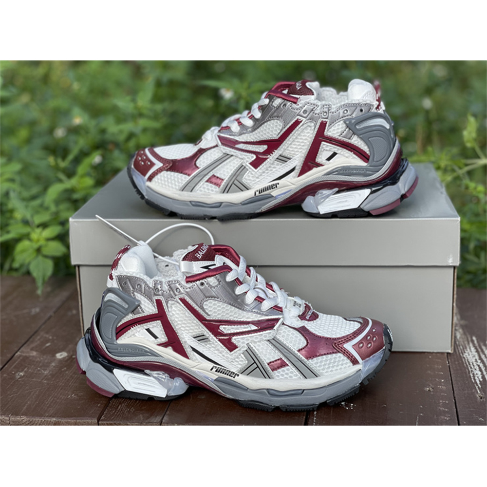 Balenciaga Runner Sneaker In Burgundy - DopestKickz
