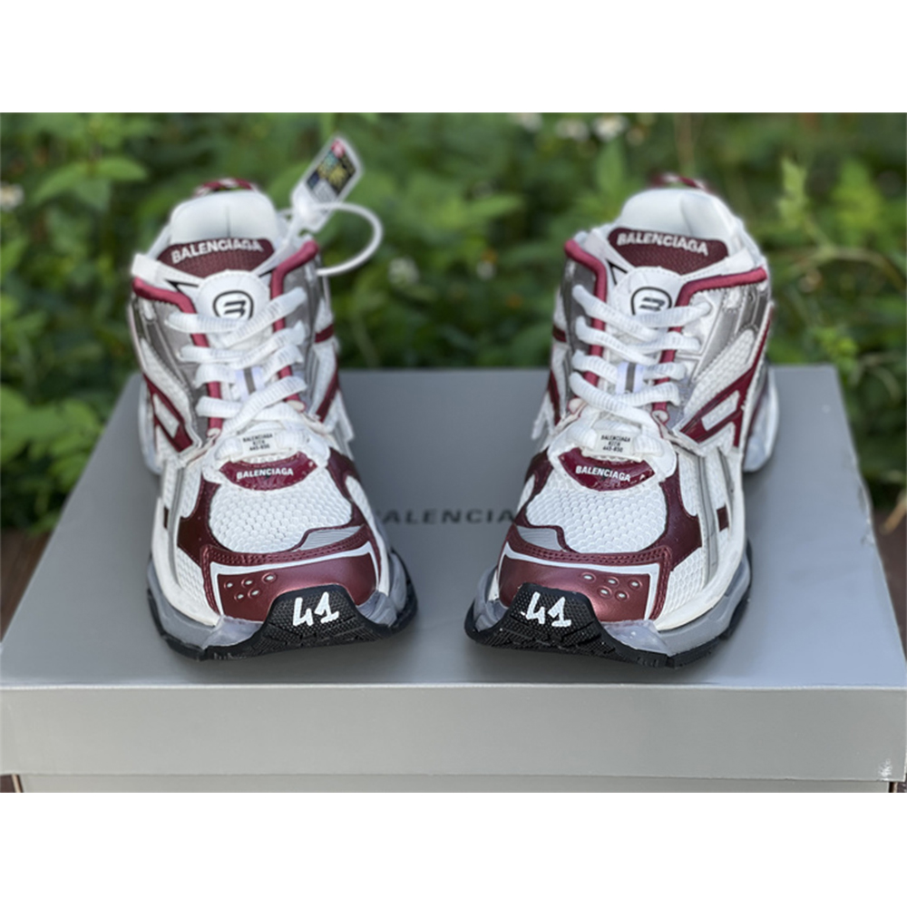 Balenciaga Runner Sneaker In Burgundy - DopestKickz