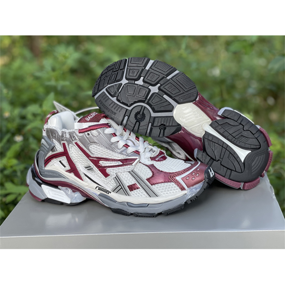Balenciaga Runner Sneaker In Burgundy - DopestKickz