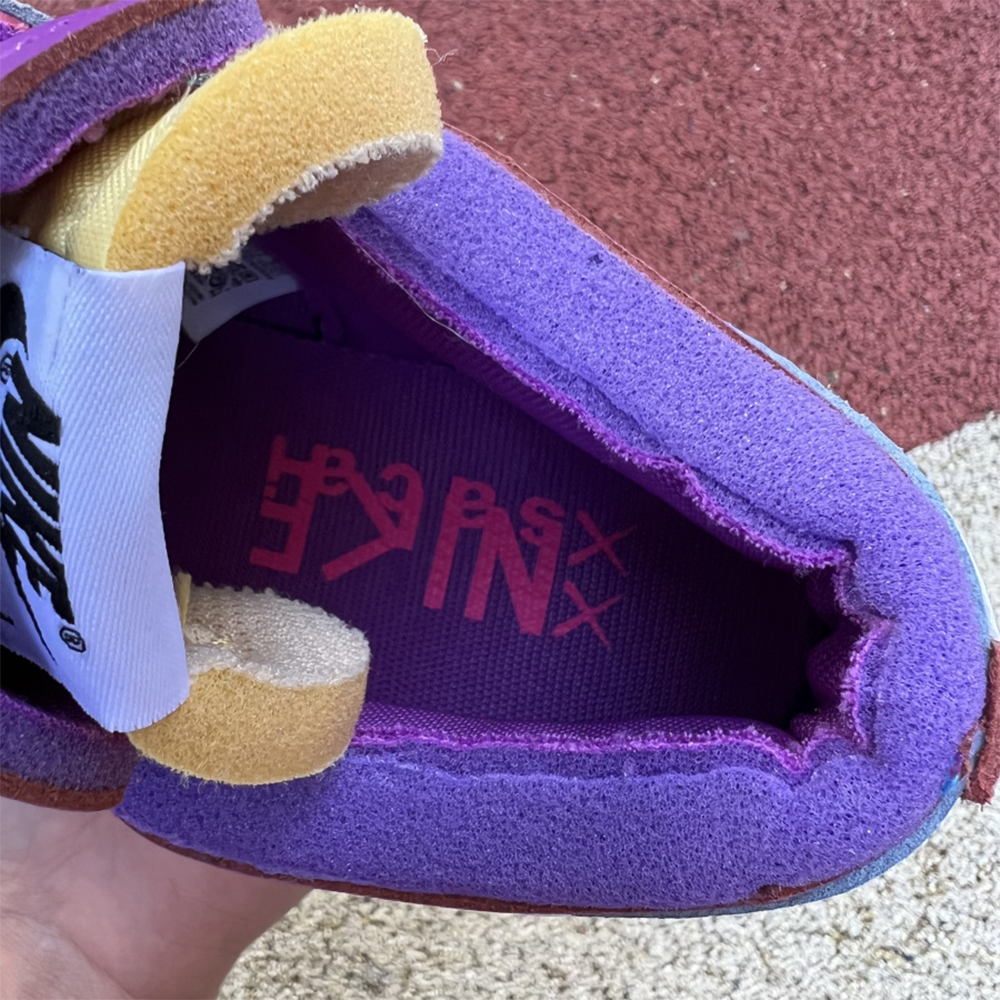 Kaws X Sacai X Nike Blazer Purple Sneakers  - DopestKickz