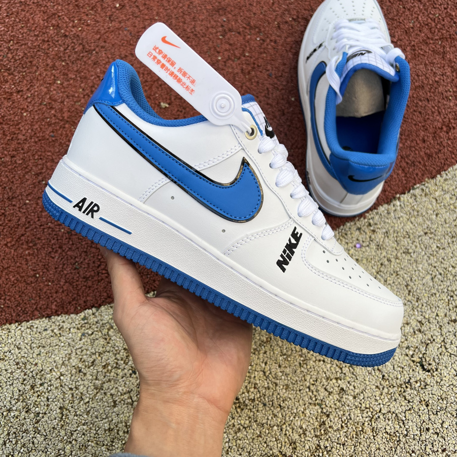 Nike Low Sneaker Air Force 1 '07 LV8 White Blue  - DopestKickz